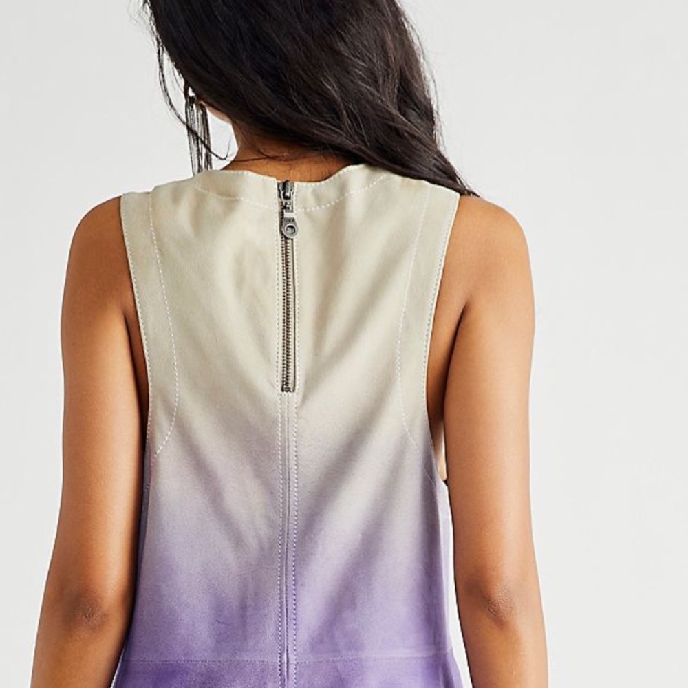 FP GOAT LEATHER SUEDE MOON BEAM MINI DRESS SZ S - Picture 8 of 16